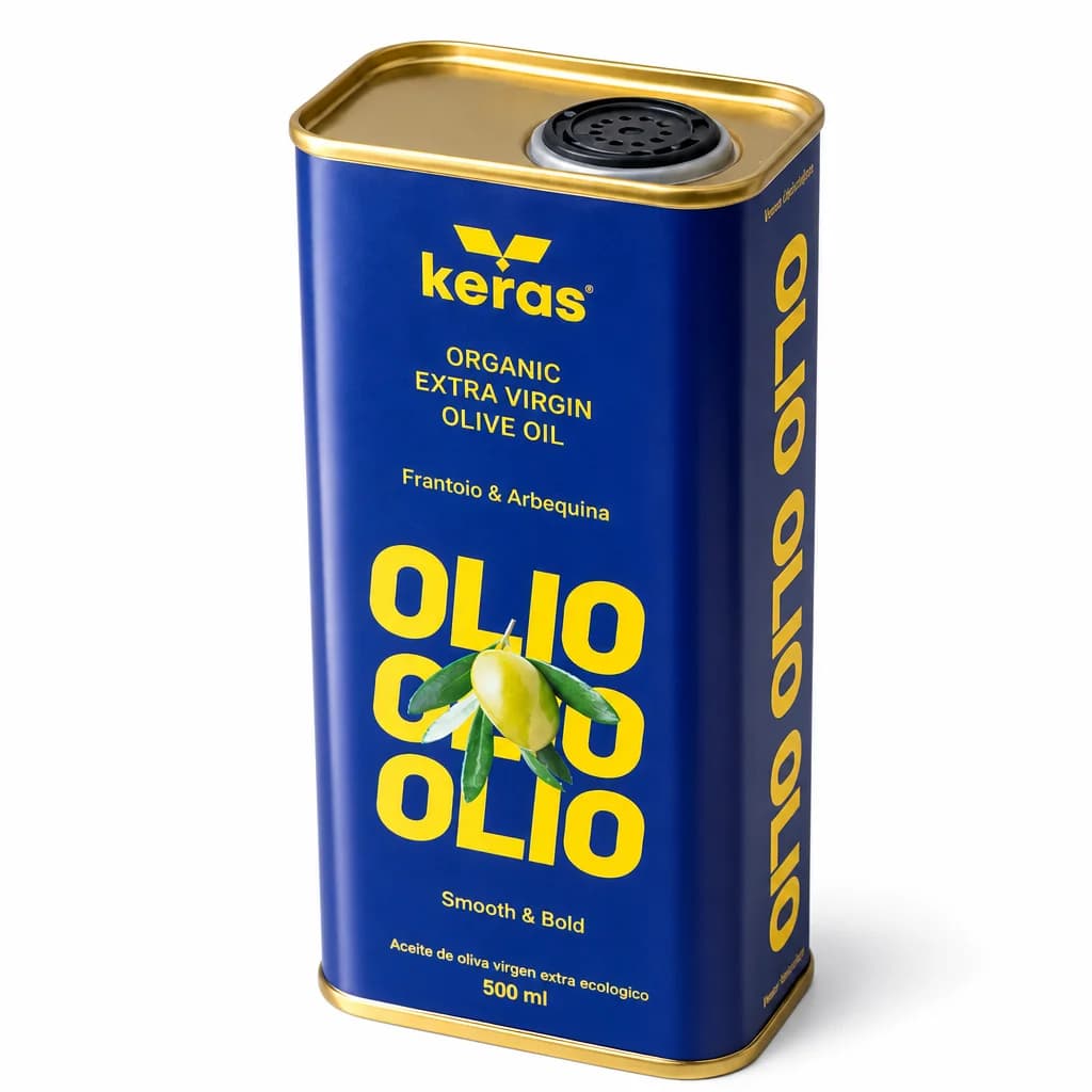 KERAS Lata Refill – AOVE Ecológico Premium, 500 ml